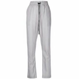 RTA Fiona women’s cropped trousers gray black stripes pants adjustable small